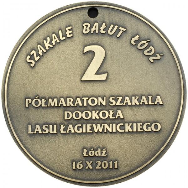 Medal Szakale Bałut Łódź z półmaratonu szakala dookoła lasu Łagiewnickiego